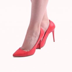 Pomegranate Faux Leather Stiletto Heels for Women Dressy Ma-021