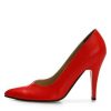 Kırmızı Stiletto Deri Ayakkabı Ma-004