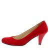 Kırmızı Süet Kısa Topuklu Ayakkabı