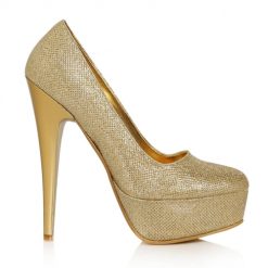 Gold Platform High Heel Sandals for Women Ma-008