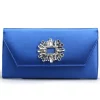 Blue Satin Clutch Bags for Women Evening Ra-2000