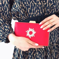 Red Small Bag for Women with Sun Buckle RA-3000