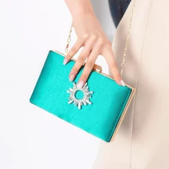 Green Small Bag for Women with Sun Buckle RA-3000