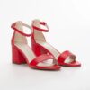 Red Low Heel Sandals for Ladies RA-155