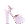 White Shiny Wedding Platform Shoes for Bride RA-027