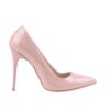 Beige Shiny Stiletto High Heel Shoes for Women Ma-021