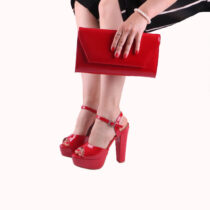 Red Platform Heel Match Bag and Shoes RC-027