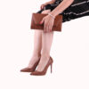 Brown Stiletto Heel Match Bag and Shoes RC-021