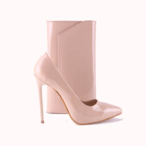 Beige Stiletto Heel Match Bag and Shoes RC-021