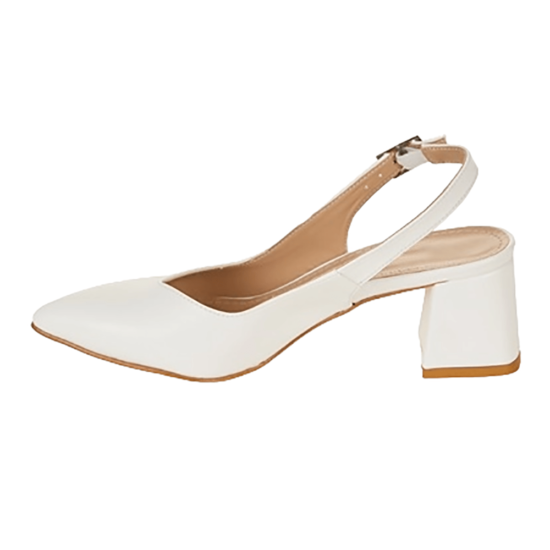 White Ankle Strap Heels for Women MA-028