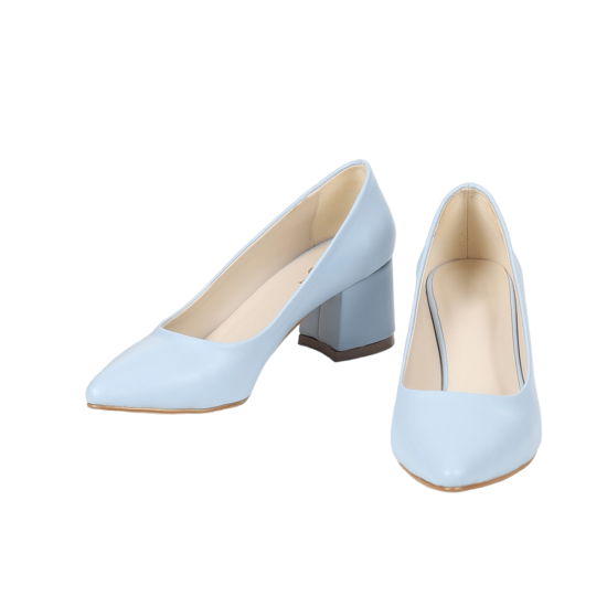 Blue Low Heel Dress Shoes for Ladies MA-024
