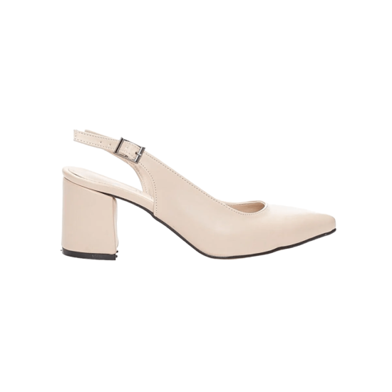 Cream Ankle Strap Heels for Women MA-028