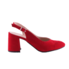 Red Suede Ankle Strap Heels for Women MA-028