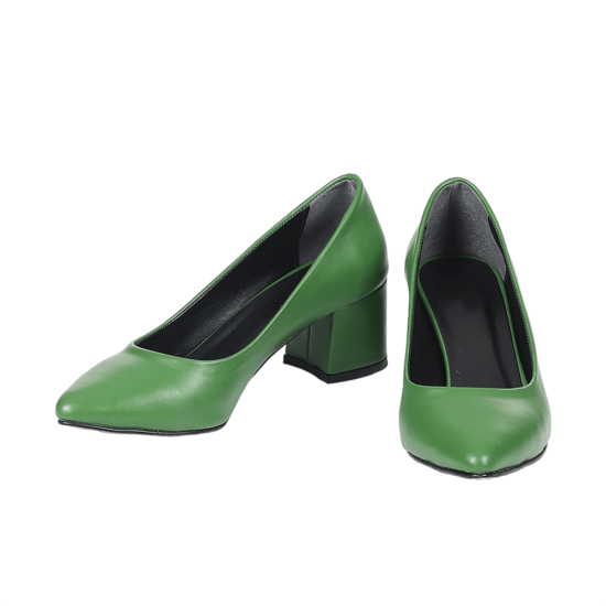 Green Low Heel Dress Shoes for Ladies MA-024