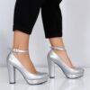 Gray Platform Heel Wedding Shoes for Women RA-210