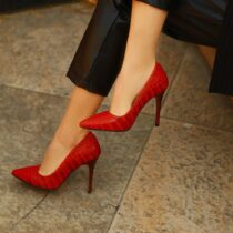 Red Crocodile Stiletto High Heel Shoes for Women Ma-021