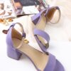 Lilac Low Heel Sandals for Ladies RA-155