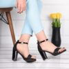 Black Ankle Strap Heels for Women RA-805