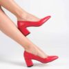 Red Low Heel Dress Shoes for Ladies MA-024