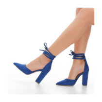 Blue Ankle Strap High Heels for Women RA-040