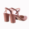 Brown Ankle Strap Low Heels for Women RA-145