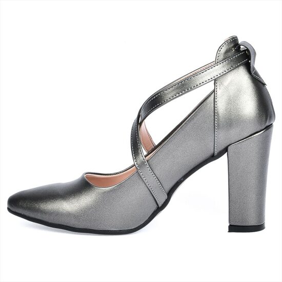 Platinum Ankle Strap High Heels for Women RA-1004