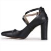 Black Ankle Strap High Heels for Women RA-1004