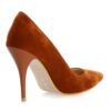 Brown Suede Stiletto High Heel Shoes for Women Ma-021