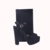 Black Suede Platform Heel Match Bag and Shoes RC-027
