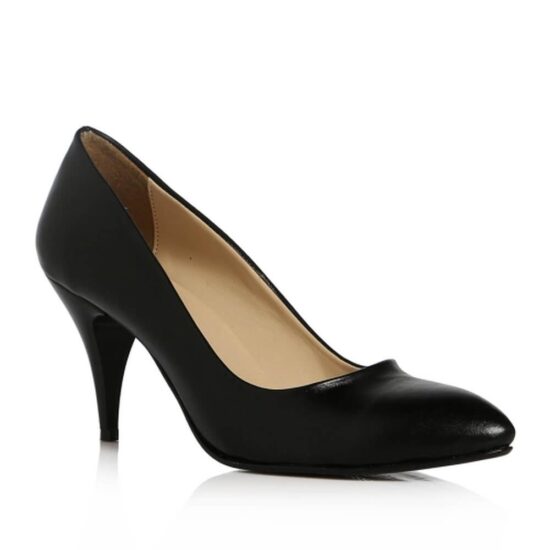Black 3 inch Heels for Women Closed toe MA-017