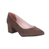 Khaki Suede Low Heels Casual Shoes for Women RA-162