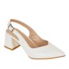 White Ankle Strap Heels for Women MA-028