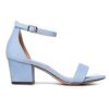 Blue Suede Low Heel Sandals for Ladies RA-155
