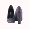 Platinum Silvery Chunky Heel Shoes for Women MA-023