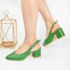 Green Ankle Strap Heels for Women MA-028