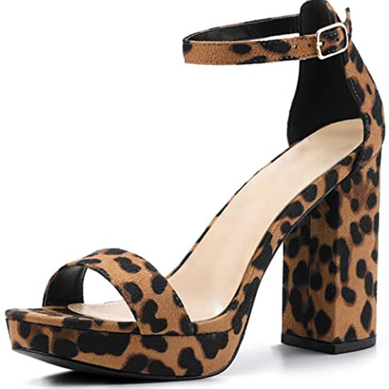 Leopard Platform High Heel Sandals Women RA-157