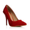 Red Suede Stiletto High Heel Shoes for Women Ma-021