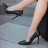 Black Crocodile Stiletto High Heel Shoes for Women Ma-021