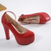 Red High Heel Platform Sandals for Women RA-304