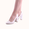 White Thick Heel Match Bag and Shoes RC-023