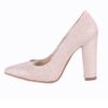 Gold Chunky Heel Shoes for Women MA-023