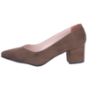 Khaki Suede Low Heels Casual Shoes for Women RA-162