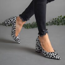 Dalmatian Print Low Heel Dress Shoes for Ladies MA-024