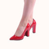 Red Thick Heel Match Bag and Shoes RC-023
