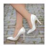 White Stiletto Heel Match Bag and Shoes RC-021