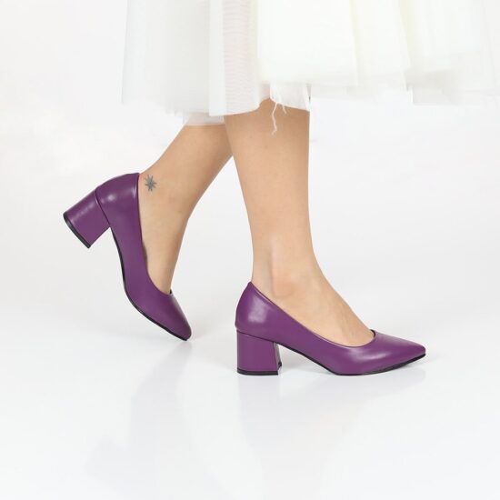 Purple Low Heels Casual Shoes for Women RA-162