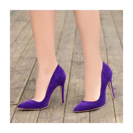 Purple Suede Stiletto High Heel Shoes for Women Ma-021