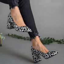 Dalmatian Print Low Heel Dress Shoes for Ladies MA-024