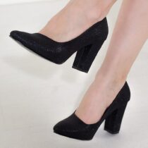 Black Low Heel Dress Shoes for Ladies MA-024