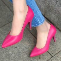 Fushcia 3 inch Heels for Women Closed toe MA-017
